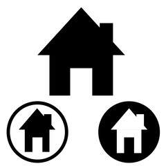 Home icon illustration. Three houses