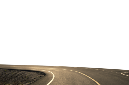 asphalt curve road transparent