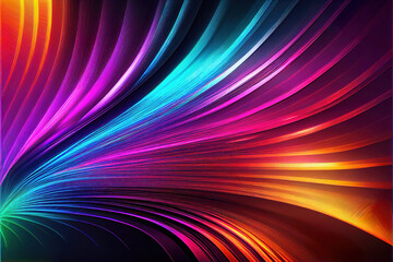 abstract colorful background, rainbow spectrum, glowing light rays as multicolor wallpaper header
