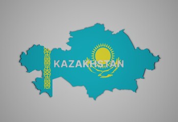 3d map of Kazakhstan