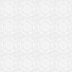 Seamless vector pattern, gray geometric patterns with shadow on a white background. For printing, packaging, wallpaper, textiles, web design, banner