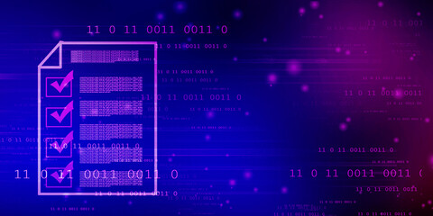 2d rendering documents concept illustration