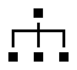  thin line sharp  icon / team, organization / png ( background transparent )