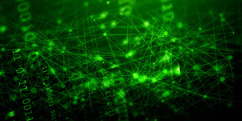 2d illustration Abstract futuristic electronic circuit technology background