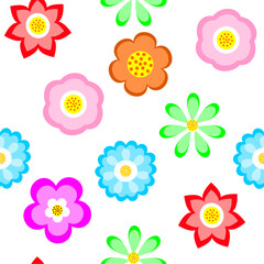 Collage contemporary floral seamless pattern