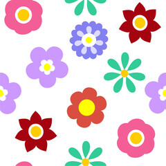 Fototapeta na wymiar Collage contemporary floral seamless pattern