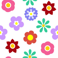 Collage contemporary floral seamless pattern