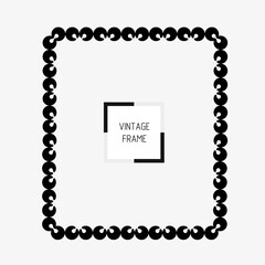 Frame, in vintage style with elements of ornament, art.