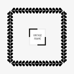 Obraz premium Frame, in vintage style with elements of ornament, art.