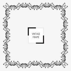 Frame, in vintage style with elements of ornament, art.