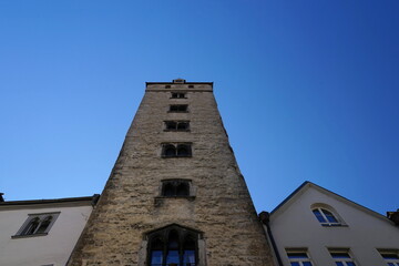 Der Goldene Turm in der UNESCO-Welterbe Stadt Regensburg