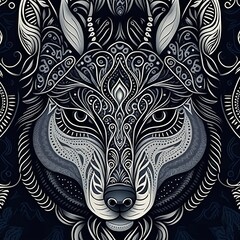 Midjourney abstract render of a wolf