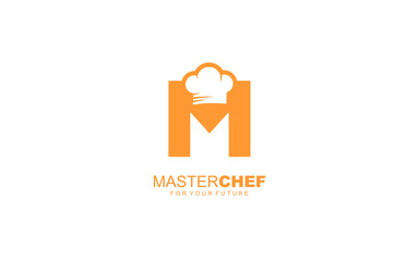 M logo cafe or restaurant for branding company. cooking template vector illustration for your brand.