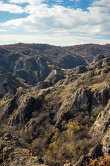 Fototapeta na wymiar Autumnal landscape of Birtvisi canyon
