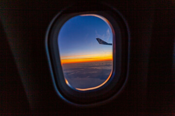 View From The Airplane Window at Dawn