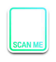 Scan qr code icon. Quick response code or QR code interface. Gradient qr code scanner design.