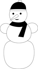 snowman with a scarf