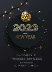 2023 Happy New Year Background for your Flyers and Greetings Card or new year themed party invitations