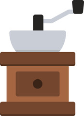 Portable coffee grinder, Icon.