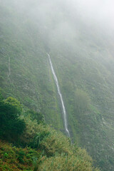 waterfall on madeira island in portugal