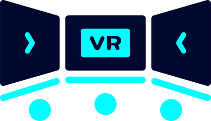Virtual reality screen icon.