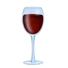 Glass of wine isolated on transparent background 