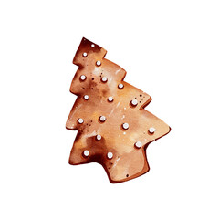 Christmas Cookies Watercolor illustration