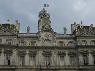 Fototapeta na wymiar City hall of the City of Lyon - Place des terreaux - Lyon - Rhone - Auvergne-Rhone-Alpes - France