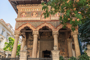 In remarkable Stavropoleos Church you admire the intricately carved wooden doors, carved...