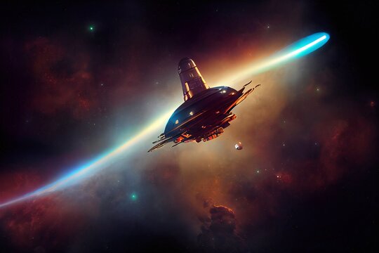 Alien spacecraft created with AI