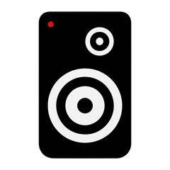 Flat Black Simple Speaker Icon