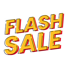 Vector of Flash Sale text design, suitable for advertising content