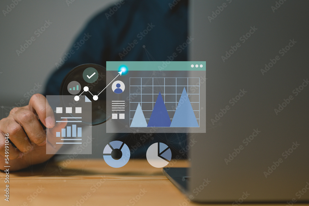 Poster marketing data analysis and data-driven marketing, concepts of competitor analysis