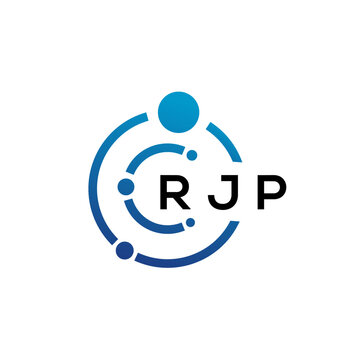RJP letter technology logo design on white background. RJP creative initials letter IT logo concept. RJP letter design.
