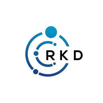 RKD letter technology logo design on white background. RKD creative initials letter IT logo concept. RKD letter design.