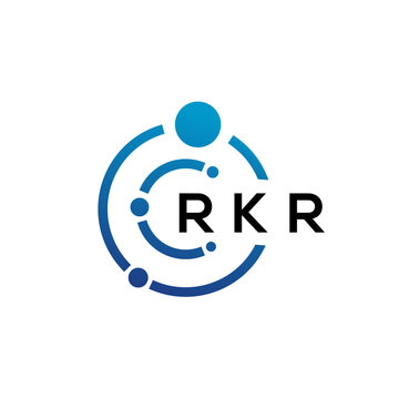 RKR letter technology logo design on white background. RKR creative initials letter IT logo concept. RKR letter design.