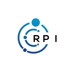 RPI letter technology logo design on white background. RPI creative initials letter IT logo concept. RPI letter design.