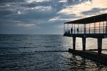 sunset on the pier