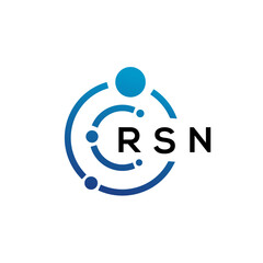 RSN letter technology logo design on white background. RSN creative initials letter IT logo concept. RSN letter design.