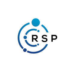RSP letter technology logo design on white background. RSP creative initials letter IT logo concept. RSP letter design.