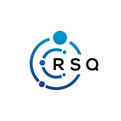 Fototapeta na wymiar RSQ letter technology logo design on white background. RSQ creative initials letter IT logo concept. RSQ letter design.