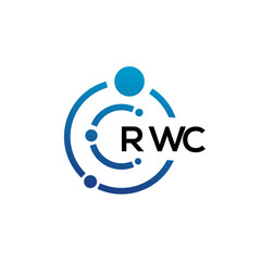 Obraz na płótnie Canvas RWC letter technology logo design on white background. RWC creative initials letter IT logo concept. RWC letter design.