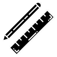 pencil with ruler icon