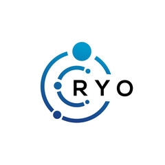 Obraz na płótnie Canvas RYO letter technology logo design on white background. RYO creative initials letter IT logo concept. RYO letter design.