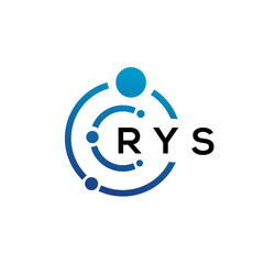 RYS letter technology logo design on white background. RYS creative initials letter IT logo concept. RYS letter design. - obrazy, fototapety, plakaty