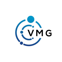 VMG letter technology logo design on white background. VMG creative initials letter IT logo concept. VMG letter design.