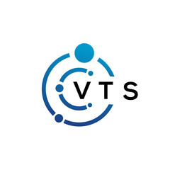 VTS letter technology logo design on white background. VTS creative initials letter IT logo concept. VTS letter design.