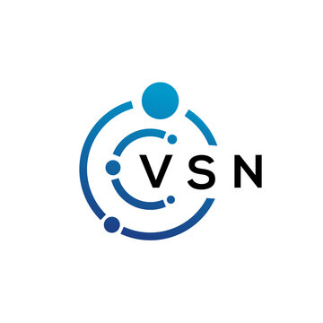 VSN letter technology logo design on white background. VSN creative initials letter IT logo concept. VSN letter design.