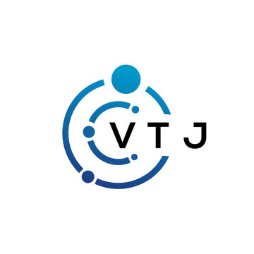 VTJ letter technology logo design on white background. VTJ creative initials letter IT logo concept. VTJ letter design.