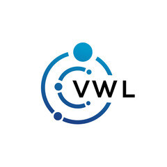 VWL letter technology logo design on white background. VWL creative initials letter IT logo concept. VWL letter design.